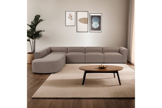 Hjørnesofa Abbas Lys Brun Lyse brun