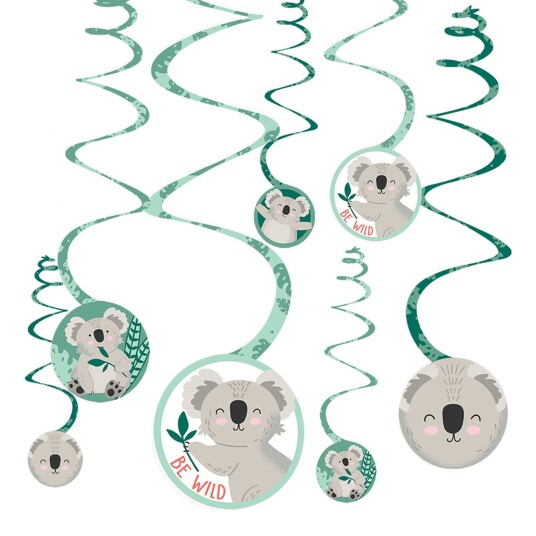 Amscan International Swirls Jungel Koala - 12-pakning