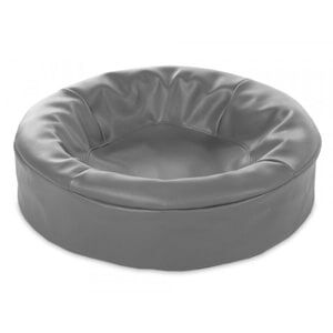 Bia Bed Overtrekk Rund Kunstlær Grå (50X50X12.5 cm)