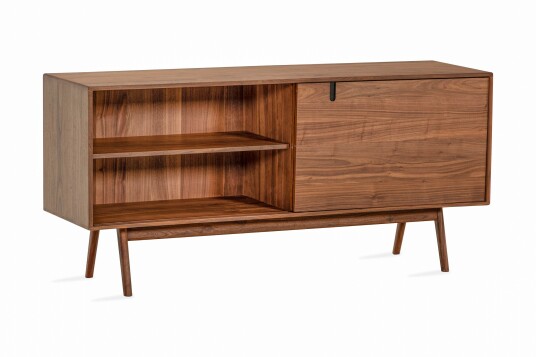 Jerup Sideboard 160x45 cm Massiv Valnøtt Brun