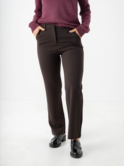 Vero Moda Vero Moda Zamira Mid Waist Slim Straight Pant Brun XL/34