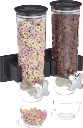 Müslidispenser dobbel for veggmontering