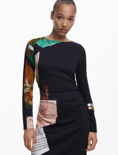 Desigual Patch Fiona - Black - XS Desigual Patch Fiona - Black - XS