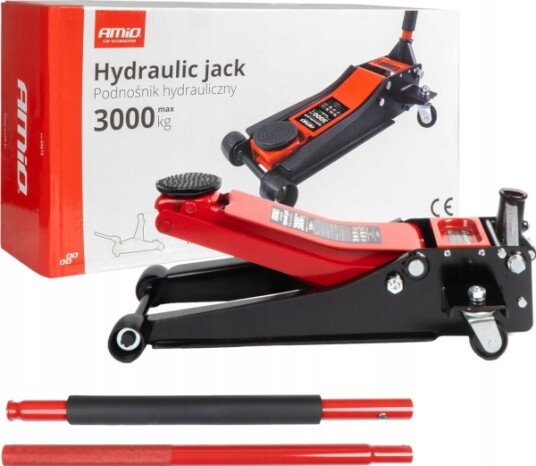 Hidraulinis Keltuvas Žemo Profilio Varlės Tipo Domkratas 3T 3000Kg Ce 75/510Mm Amio 04215