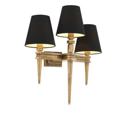 Vegglampe Waterloo Trippel, messing Vegglampe Waterloo Trippel, messing