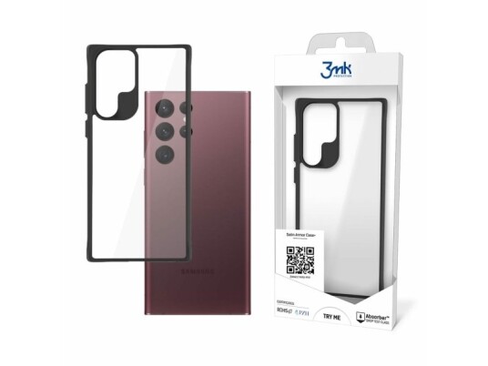 3Mk Mobildeksel Satin Armor Case+ til Galaxy S22 Ultra med Støtdemping og Bedre grep
