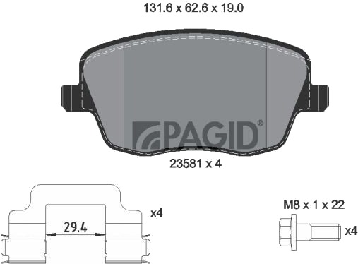 PAGID T5160N Bremseklosser PAGID T5160N Bremseklosser