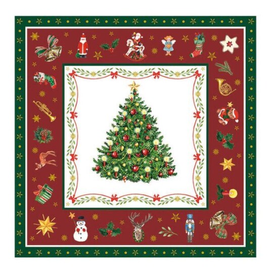 Ambiente   Serviett 33x33 cm 20 stk Christmas Evergreen Red
