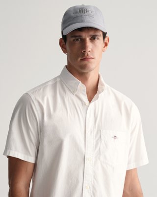 Kortermet poplinskjorte i regular fit WHITE XXXL