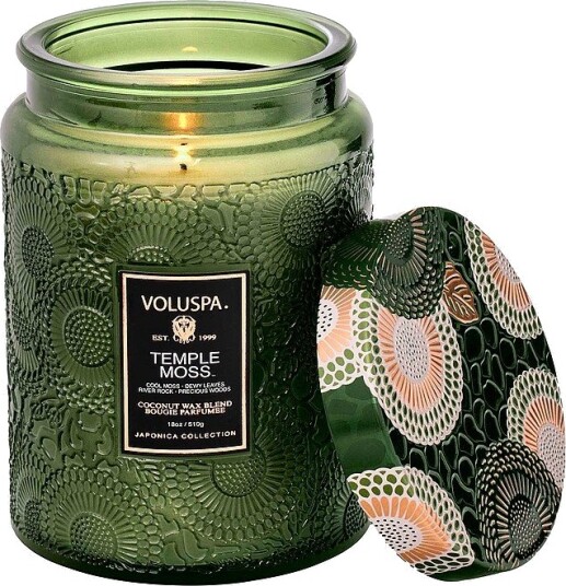 Voluspa Temple Moss Large Jar Candle 100H