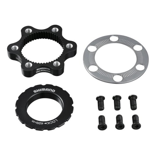 Shimano 6-Bolts Bremseskive Til Centerlock Hjul, Adapter