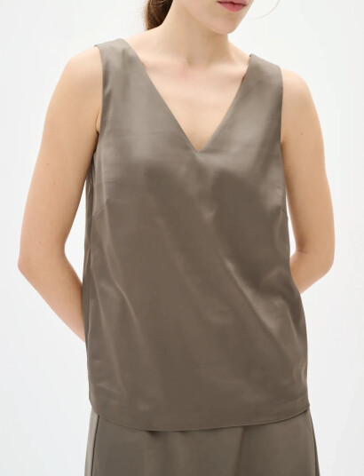 InWear Zilkyiw V Top - Grey - 46 InWear Zilkyiw V Top - Grey - 46