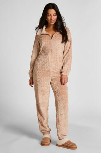 Hunkemöller Onesie med kabelglidelås Beige