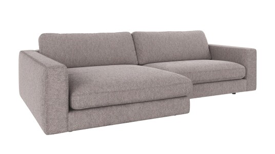 Rowico Home Duncan 3 seters sofa med sjeselong V Grå Alice 149 258 x 150 x 78 cm Grå