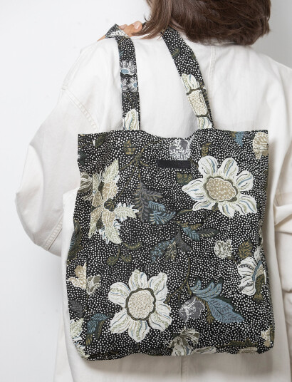 Ceannis New Shopper Flower Linen - Multi/patterned - 35X6X30CM Ceannis New Shopper Flower Linen - Multi/patterned - 35X6X30CM