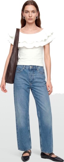crās Flouncecras Top White 36