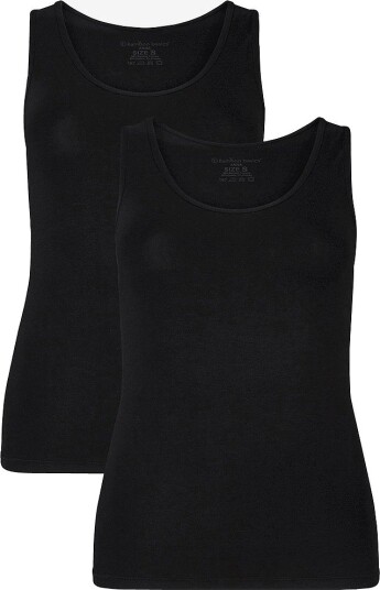 Bamboo Basics Pysjamassinglet B.b Knitted Singlet 2 pakning Svart Bamboo Basics Pysjamassinglet B.b Knitted Singlet 2 pakning Svart
