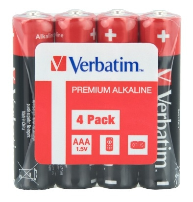 Verbatim Alkalisk AAA Batteri 4-pakning - Universale Batterier