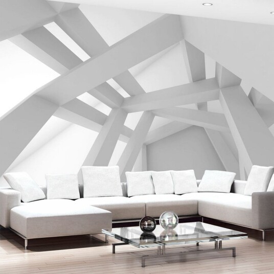 Fototapet White Construction 250x175 - Artgeist sp. z o. o.