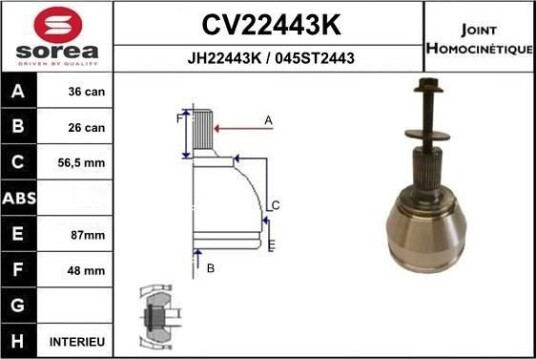 Drivledd EAI CV22443K Drivledd EAI CV22443K