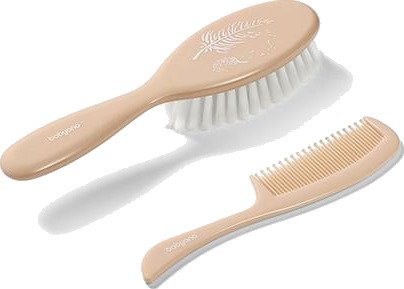 BabyOno Supermyk h??rb??rste og kam til barn Beige 2 deler