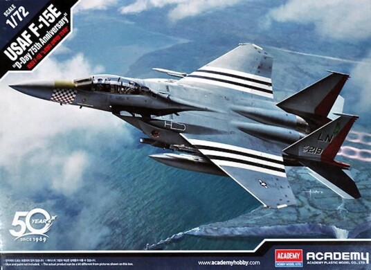Academy USAF F 15E Modellfly Byggesett D Dagen 75 Årsjubileum 1:72