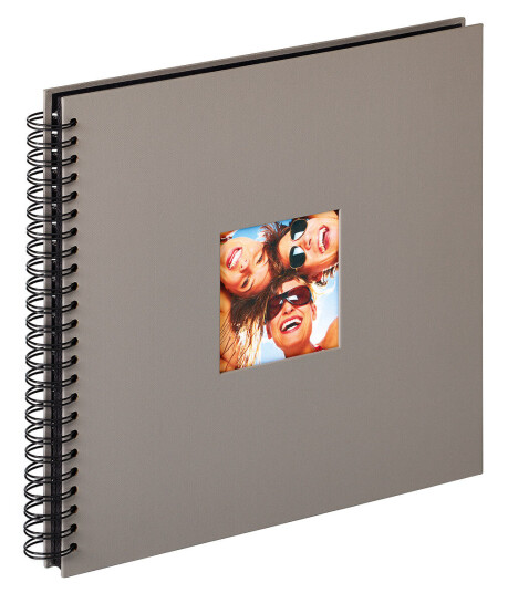 Walther Fun Spiralalbum Grå - 30x30 Cm (50 Svarte Sider / 25 Ark)