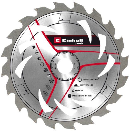 KWB TCT Sirkelsagblad Ø165 mm med 20 Tenner for Tre – Medium Tynn KWB TCT Sirkelsagblad Ø165 mm med 20 Tenner for Tre – Medium Tynn