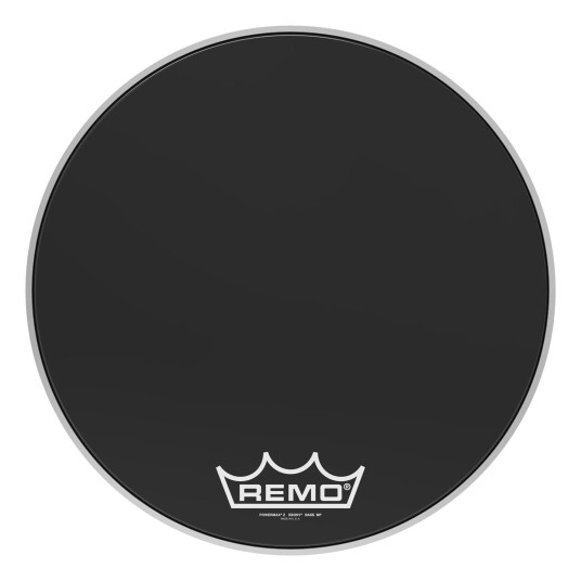 Remo Pm-2420-Mp- Powermax 2 Ebony Crimplock Bass Drumhead, 20"
