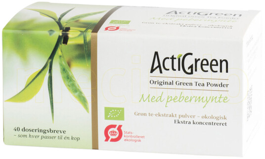 ActiGreen Grønn Te M. Peppermynte Ø 40 Poser