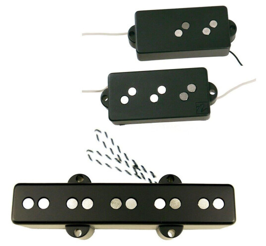 Nordstrand Bass Pickups Set - Np5v + Nj5 Single Coil, Bridge / 5-String Svart