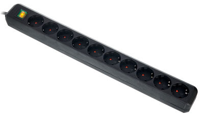 Brennenstuhl Eco-Line 10-Vei Flerkoplingslist 3m Svart