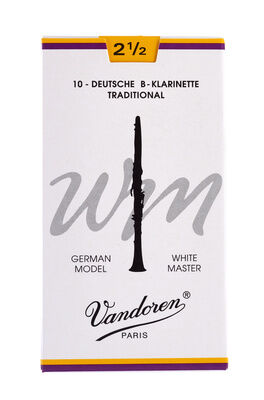 Vandoren Hvit Master 2.5 Traditional Blatt für Klarinette Vandoren Hvit Master 2.5 Traditional Blatt für Klarinette