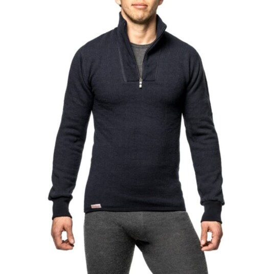 Woolpower Zip Turtleneck 400 Blå XS Man