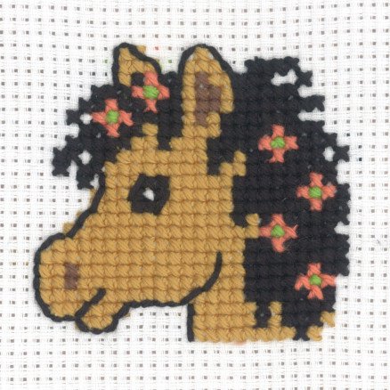 Permin Broderisett Aida Hestehode 8x8cm