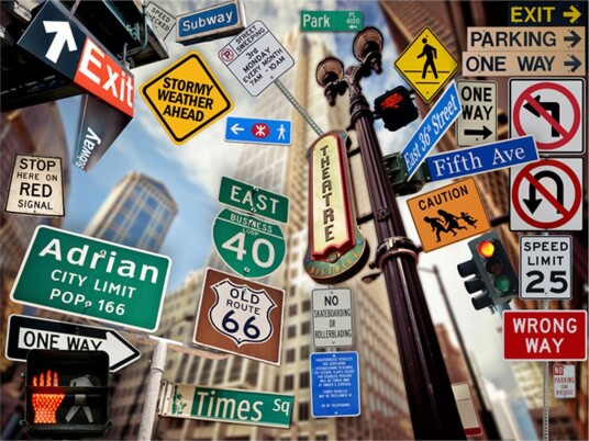 Fototapet New York Signposts 350x270 - Artgeist sp. z o. o.