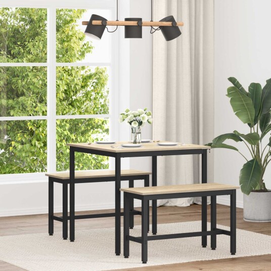vidaXL Spisebord 80 x 80 x 75 cm Konstruert tre Sonoma eik Torget