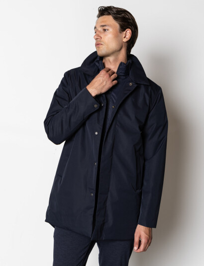 Clean Cut Copenhagen Blake Mix Coat - Navy - L