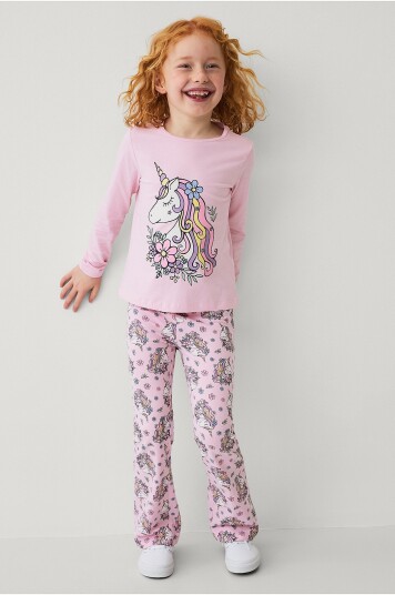 Ellos Collection Leggings med utsvingte bein Rosa Ellos Collection Leggings med utsvingte bein Rosa