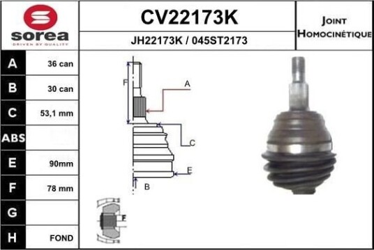 Drivledd EAI CV22173K Drivledd EAI CV22173K