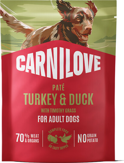 Carnilove Våtfôr til Hund med Kalkun & And og Timothy Gress 300 g Carnilove Våtfôr til Hund med Kalkun & And og Timothy Gress 300 g