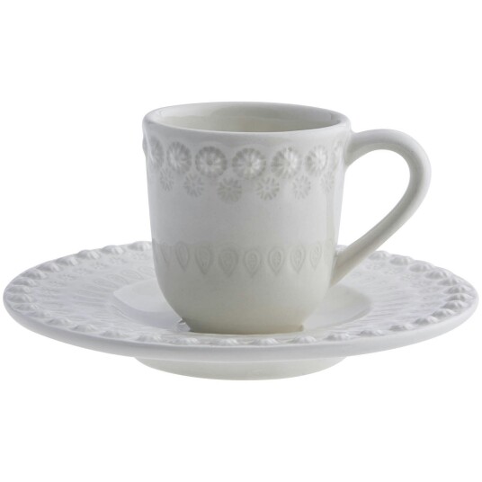Bordallo Pinheiro Fantasy Kaffekopp Med Tallerken Cinza Bordallo Pinheiro Fantasy Kaffekopp Med Tallerken Cinza