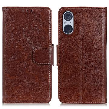Sony Xperia 5 V Elegant Series Lommebok-deksel Brun