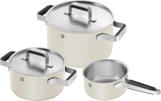 Zwilling Pure kasserollesett 5 deler Elfenbenshvit Zwilling Pure kasserollesett 5 deler Elfenbenshvit