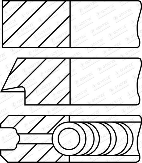 Stempelringsett GOETZE ENGINE 08 438200 00