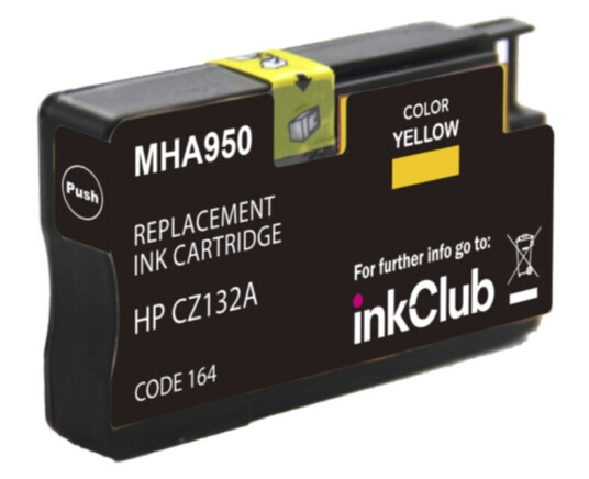 inkClub MHA950 Blekkpatron, erstatter HP 711, gul, 26 ml inkClub MHA950 Blekkpatron, erstatter HP 711, gul, 26 ml