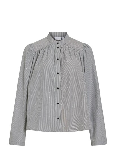 Vila Viclema L/S Flounce Shirt White 40 Vila Viclema L/S Flounce Shirt White 40