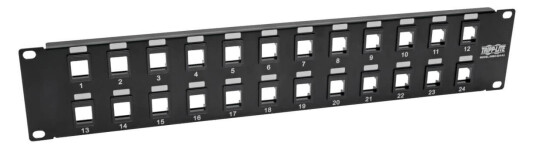 TRIPP LITE 24-PORT KEYSTONE PATCH PANEL BLANK RJ45 USB HDMI CAT5/6 2URM