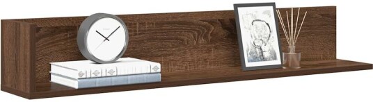 Vegghyller 2 stk brun eik 100x16,5x16,5 cm konstruert tre 8721158650771