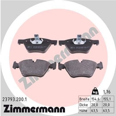 Bremseklosser ZIMMERMANN 23793.200.1 Bremseklosser ZIMMERMANN 23793.200.1
